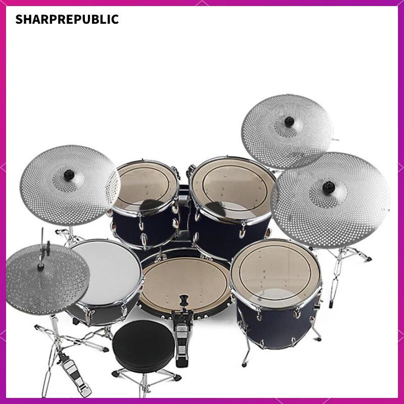 [Sharprepublic] 5x Low Volume Cymbal Pack Drummer Practice Cymbal Mute Cymbal Set สําหรับอพาร์ทเมนท์