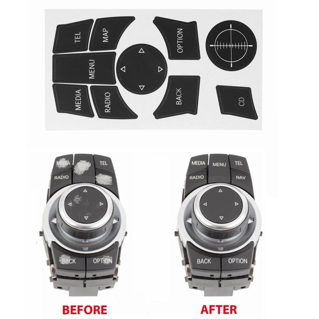 สําหรับ BMW iDrive ปุ่มซ่อม Decal สติกเกอร์ชุด 3 Series F30 F31 F34 E90 E92 E93 5 Series F07 F10 F11