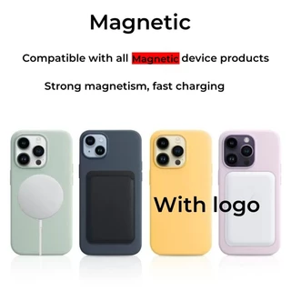 ซิลิโคนเหลวแม่เหล็กสีดําสําหรับ iphone 16/15/14/13/12/ProMax/plus/mini เคสโทรศัพท์คุณภาพสูง Animated pop-up