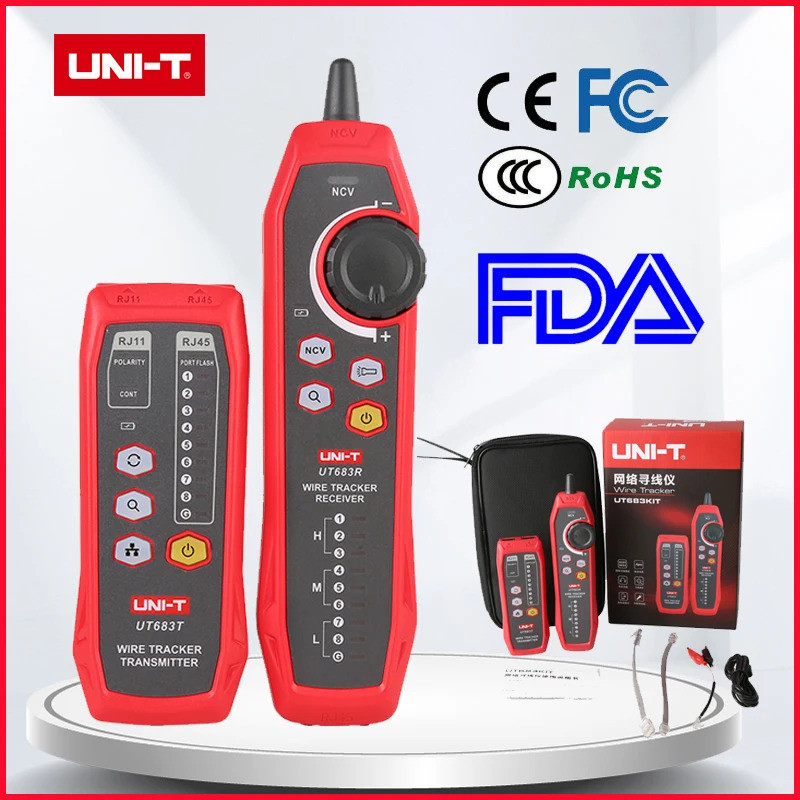 UNI-T UT683KIT Intelligent Fast Network Line Finder ตําแหน่งสายเคเบิลการรับรู้อัตโนมัติ การวิเคราะห์
