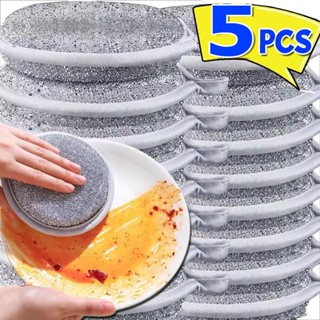 1/3/5ชิ้นสองด้านเศษไม้ลวดฟองน้ําล้างจาน-รอบไม่รอยขีดข่วนแผ่น…