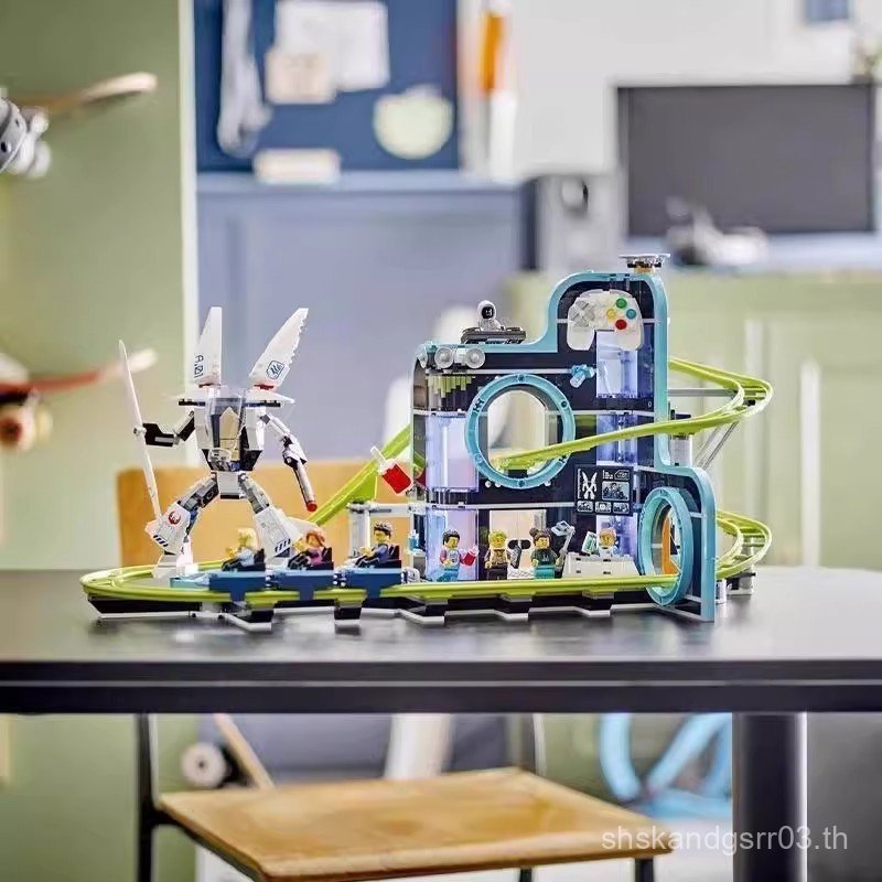 60421 Series Building Blocks Roller Coaster ของเล่นสวนสนุกหุ่นยนต์ City Building ใช้งานร่วมกับ Lego