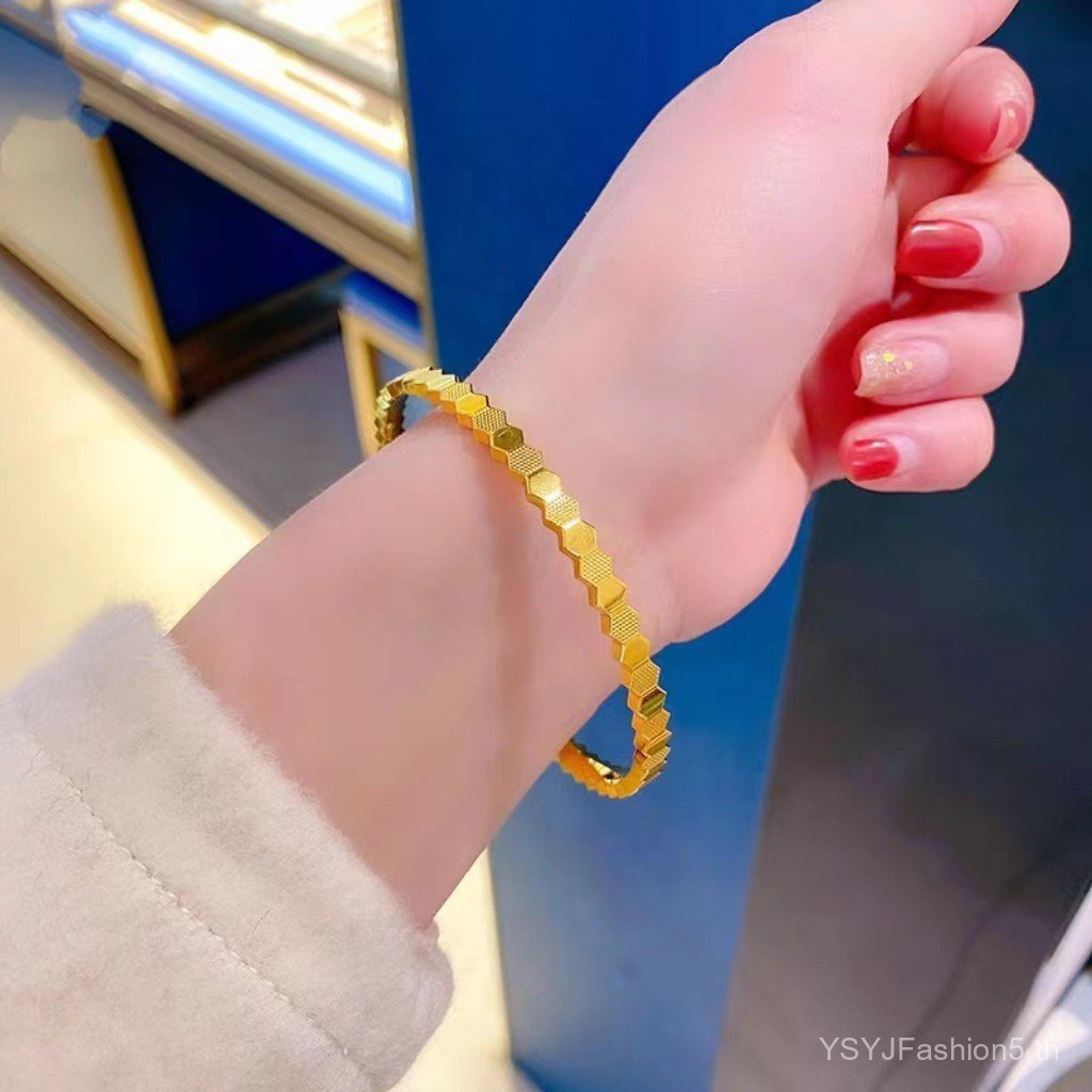 สร้อยข้อมือรังผึ้ง ชุบทองและทองแดง สวยงามหรูหรา