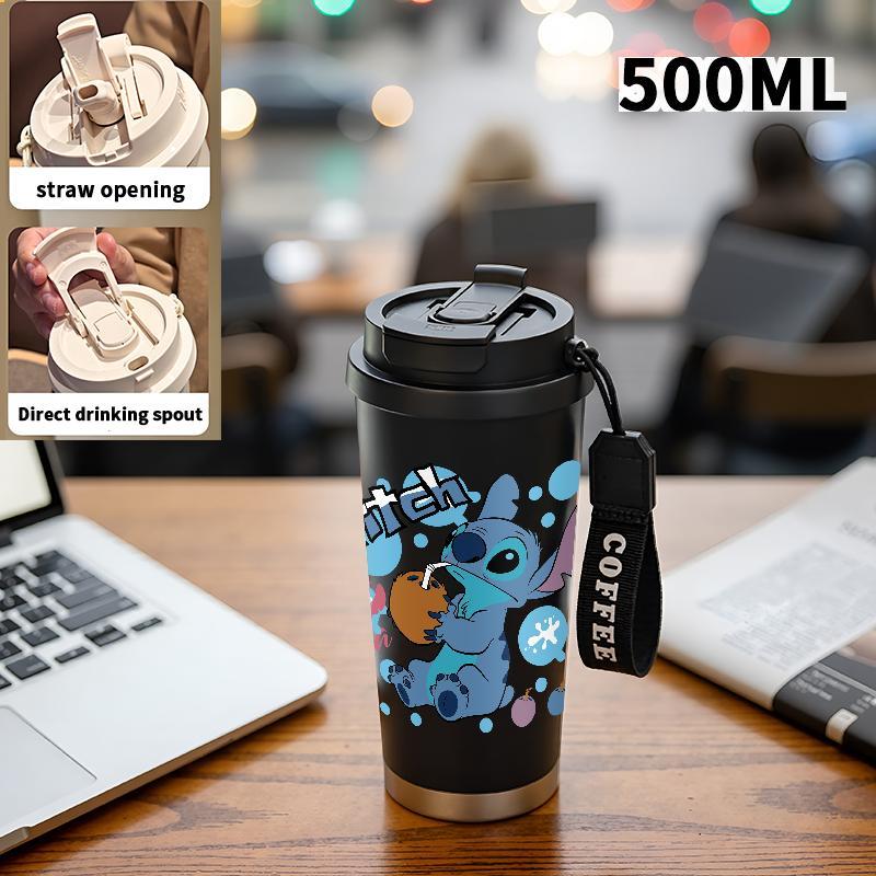 TERMOS Tumbler Aesthetic Stitch ขวดดื่มสแตนเลส Tumblr Viral CUP Case 500 ML Thermos Coffee Keep Cold