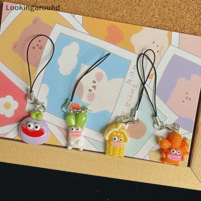 [แท้จริง] น่ารักสร้างสรรค์ปากใหญ่ผักโทรศัพท์มือถือเชือกเส้นเล็กตลกกระเป๋าเป้สะพายหลังอุปกรณ์ตกแต่งแฟชั่นสายคล้องโทรศัพท์มือถือของขวัญ ไทย