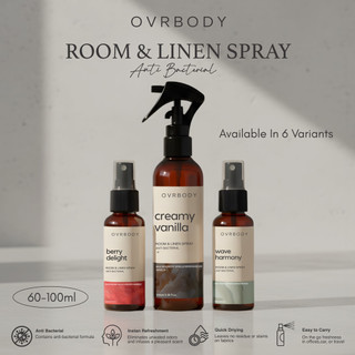 Ovrbody - Room & Linen Spray Anti Bakteri 100ml / Anti Bacterial / Pengharum Kain