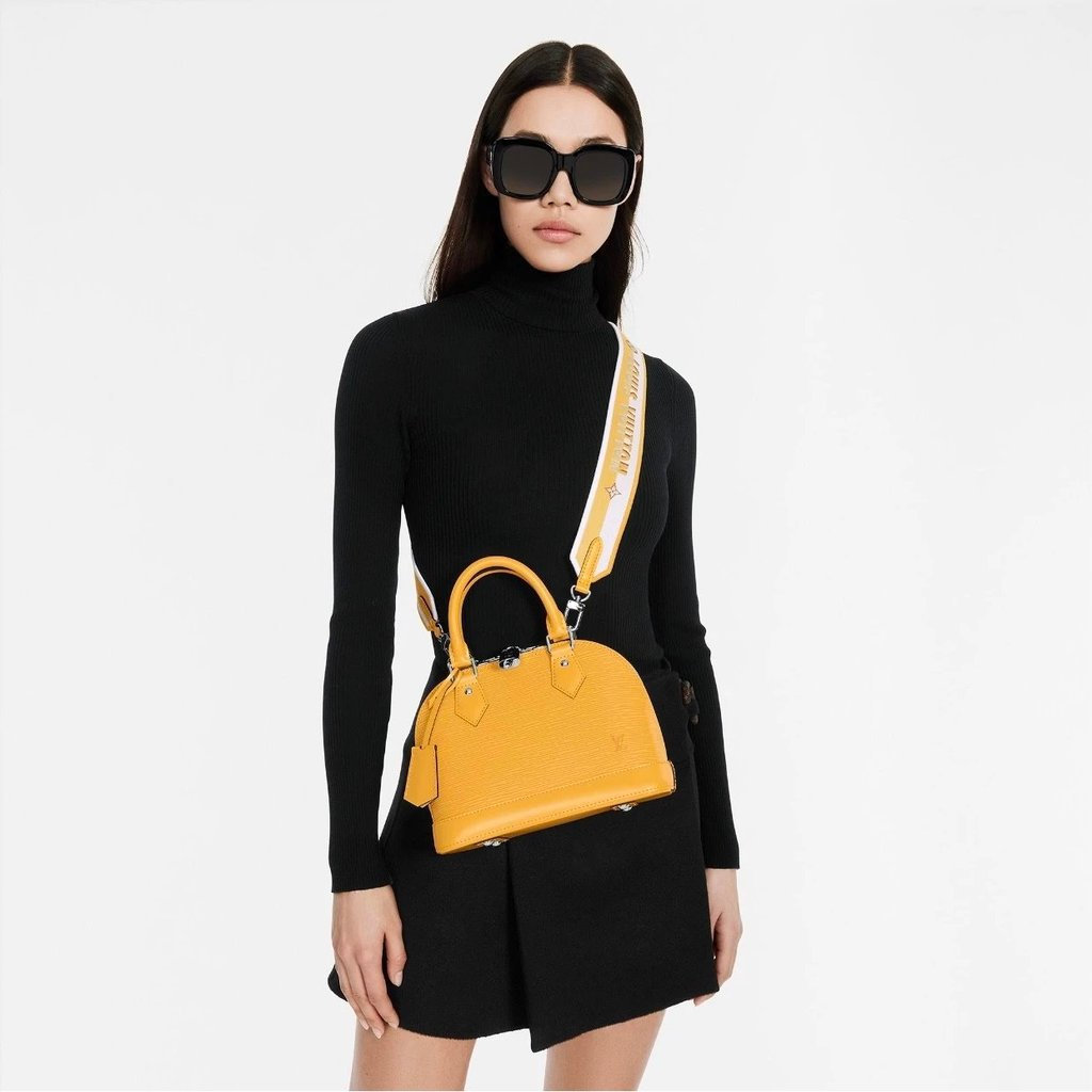 LV Shell BB Handbag Sunset Yellow Handbag Commuter Crossbody Bag 970J