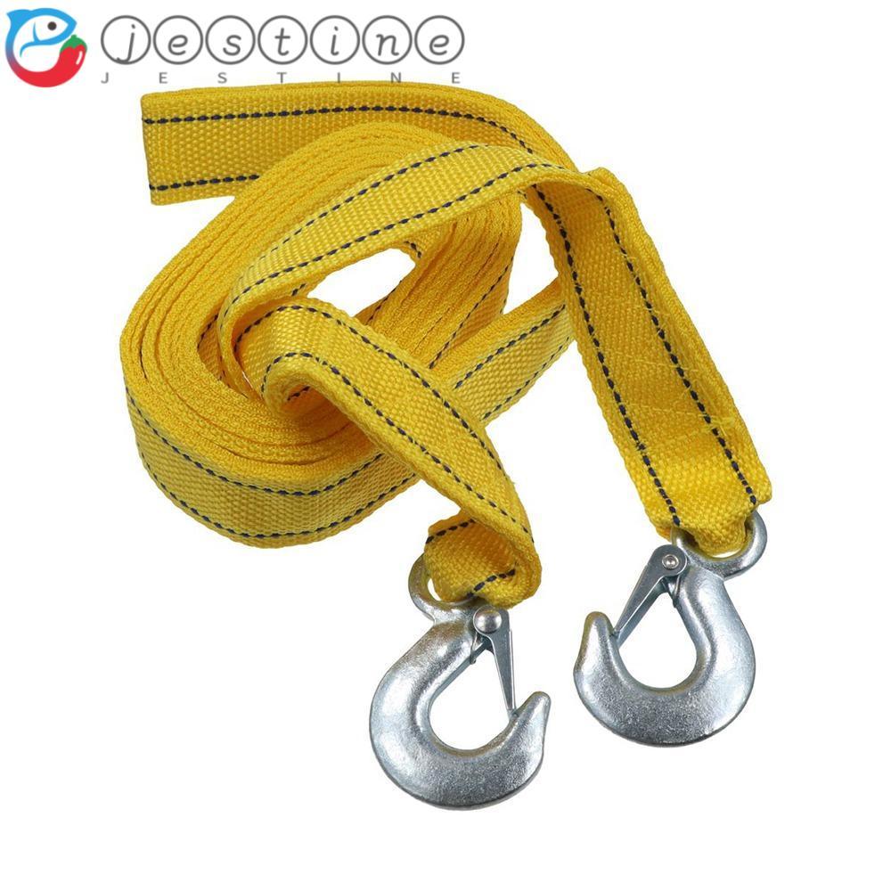 JESTINE รถพ่วงสาย, Heavy Duty 3M 4M Trailer เชือก,เครื่องมือกู้ภัย 3 ตัน 5 ตันไนลอนทนทานรถเครื่องมือ