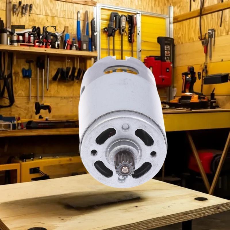 [EA] 21V 14 ฟันเกียร์ Micro DC มอเตอร์ RS 550 28000RPM มอเตอร์เลื่อยไฟฟ้าสําหรับมินิเลื่อยยนต์แบบชาร