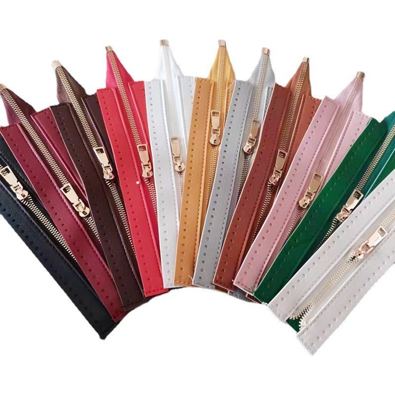 ซิปขนาด 24 ซม. PU หนัง อุปกรณ์สำหรับงานเย็บปักถักร้อยและทำกระเป๋า