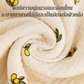 ผ้าห่อตัวเด็ก 100x100CM ผ้าฝ้ายแท้ 100% วัสดุปลอดภัย นุ่ม อ่อนโยนต่อผิว ซึมซับได้ดี แห้งเร็ว ผ้าเช็ดตัว/ผ้าคลุมอาบน้ำ