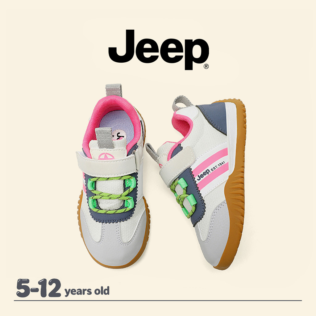 JEEP รองเท้าเด็กสำหรับทั้งชายและหญิง แบบส้นนุ่ม มีการป้องกันการกระแทกและการลื่นไถล ราคา ถูกที่สุด ดีลบีเคเค แกลเลอรีภาพที่ 6