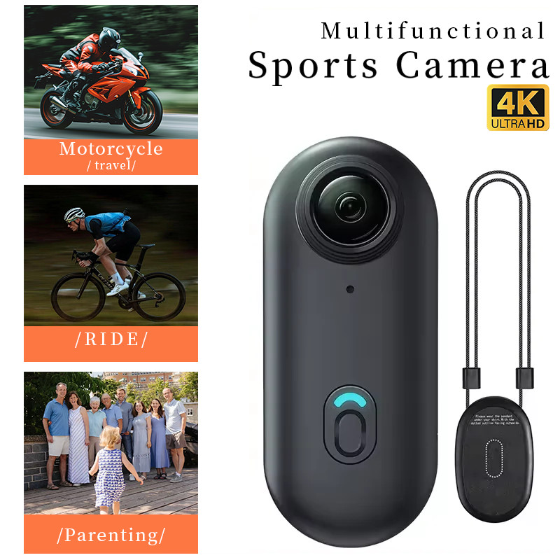 Action Magnetic 4K POV Pro Cam Selfie 128GB Ultra Mini WiFi กีฬาเครื่องบันทึกหมวกนิรภัยขี่จักรยาน Vlogging ภายนอก HD กล้องวิดีโอ