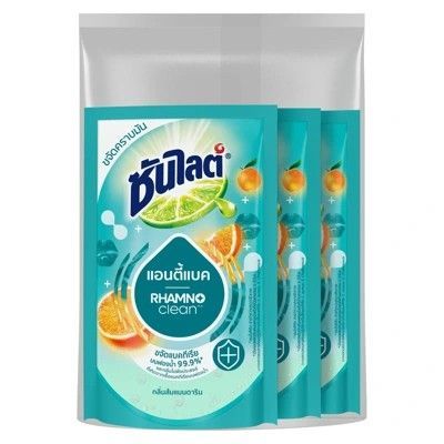 ซันไลต์พลัสแอนตี้แบคน้ำยาล้างจานกลิ่นส้มแมนดาริน 450มล แพค 3 Sunlight AntibacDish450ml X3 [8851932388382 ]