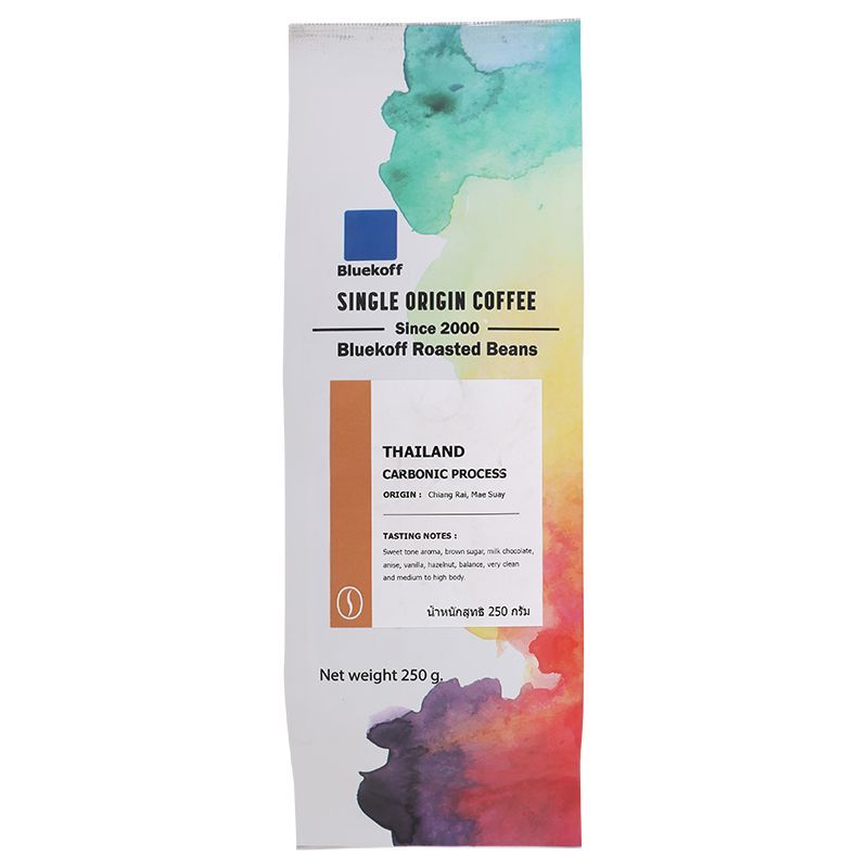 บลูคอฟกาแฟคั่วเมล็ดคาร์บอนนิคโพรเซสอราบิก้า 250กรัม Bluekoff Coffee Carbonic 250g [หมายเลขบาร์โค้ด 8859061200056 ]
