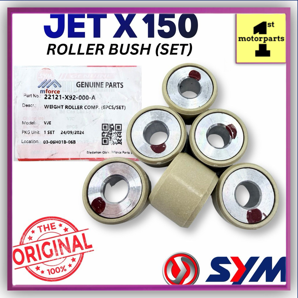 JET-X 150 JET X SE 150 CVT BELT ROLLER BUSH [ 1 ชุด ] ROLLER WEIGH SYM