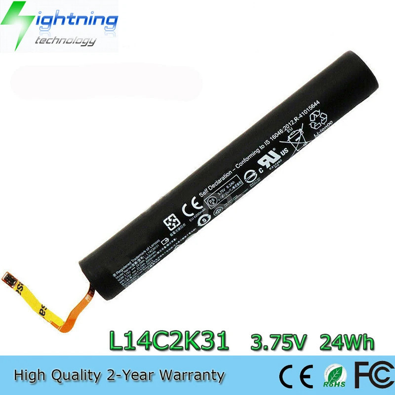 L14C2K31 3.75V 24Wh แบตเตอรี่แล็ปท็อปสําหรับ Lenovo YOGA แท็บเล็ต 2 830LC 830F 851F L14D2K31 ฯลฯ