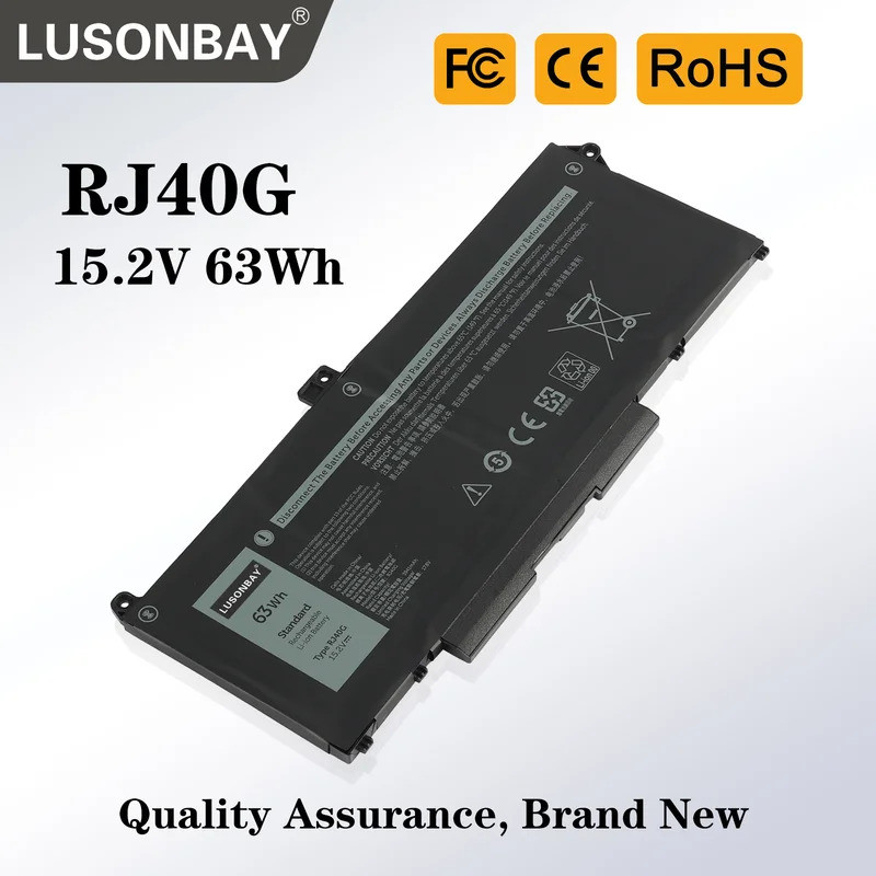 LUSONBAY RJ40G แบตเตอรี่แล็ปท็อปสําหรับ DELL Latitude 5520 5420 Precision 3560 Series P104F P137G 01