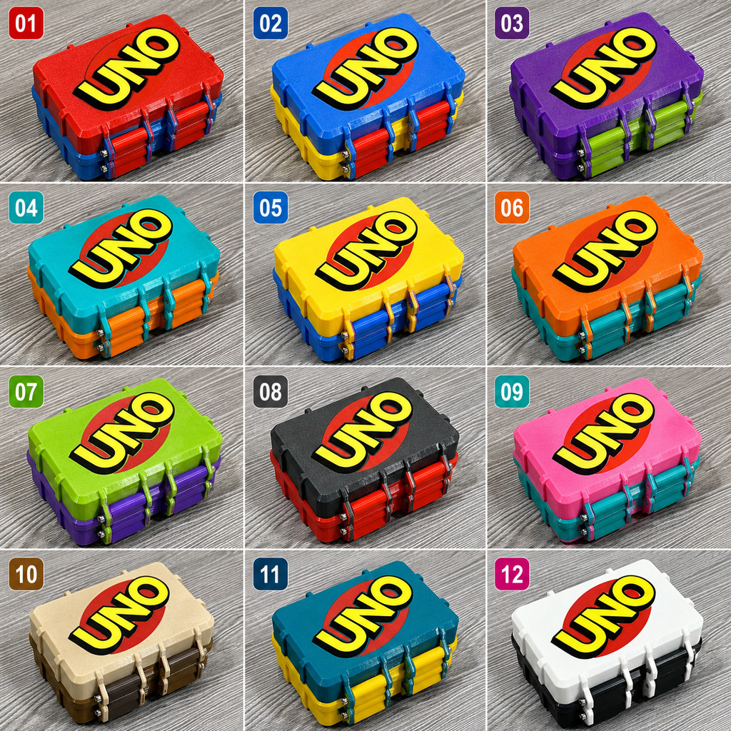 Uno classic box ซองใส่บัตรสกรูหลากสี