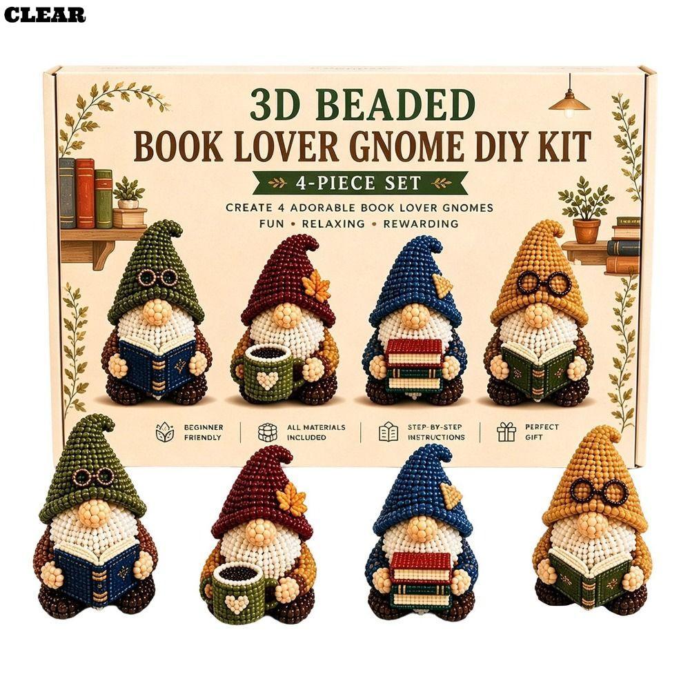 ชุดงานฝีมือลูกปัด Gnome, DIY ลูกปัด Gnome ชุด DIY, พลาสติกสร้างสรรค์ทําด้วยมือตกแต่ง Gnome เครื่องปร