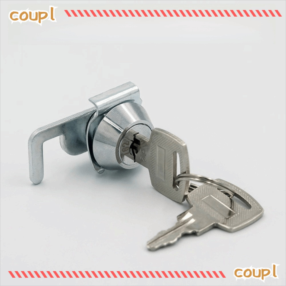 COUPL Mini Cam Lock พร้อม Quick Clip, Silver Easy Replacement Cash Box Lock, กระบอกกันสนิมพร้อมกุญแจ