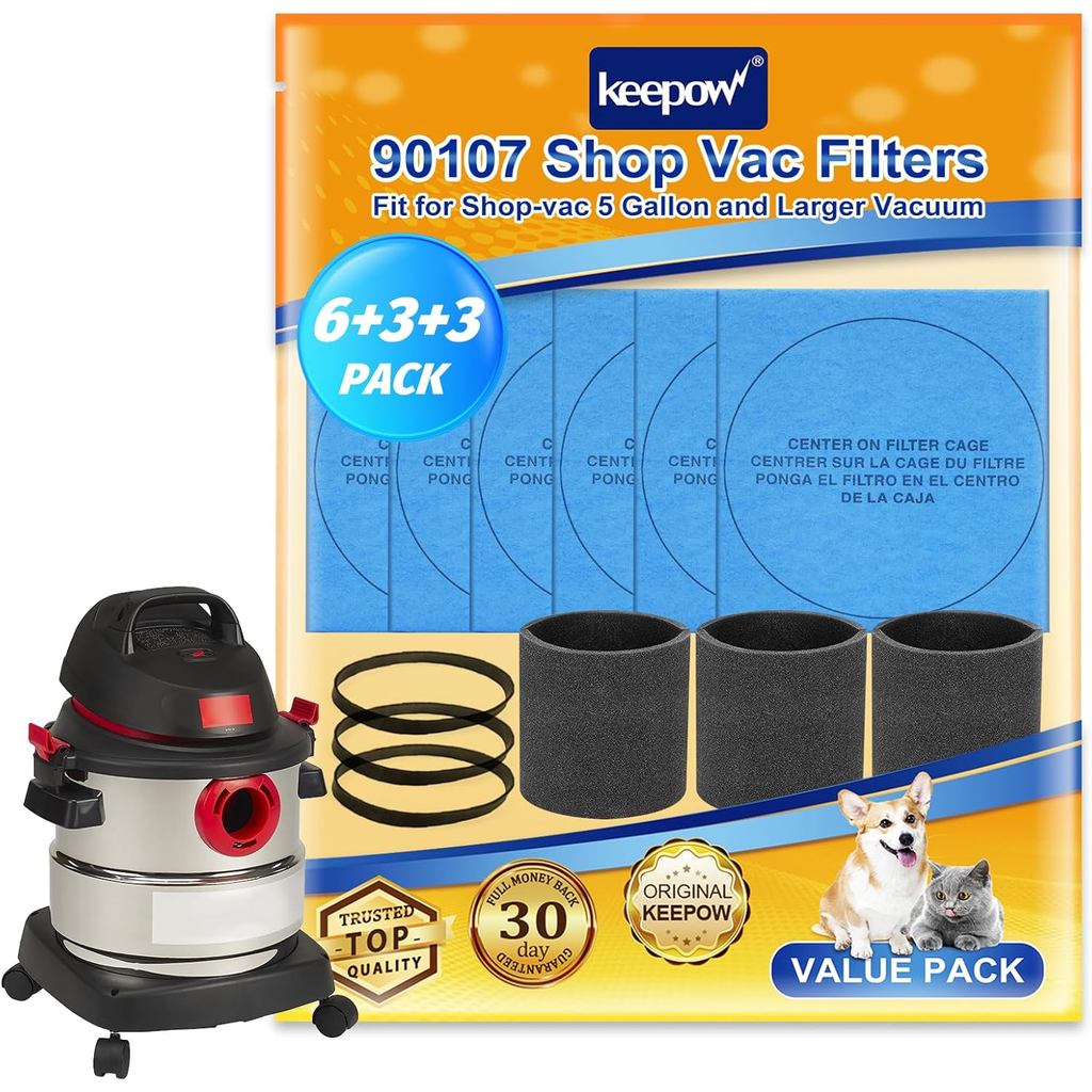 KEEPOW VF2002 ตัวกรอง Vac แบบใช้ซ้ําได้สําหรับร้านค้าส่วนใหญ่ Vac MACS-200D SS11-450, เครื่องดูดฝุ่น