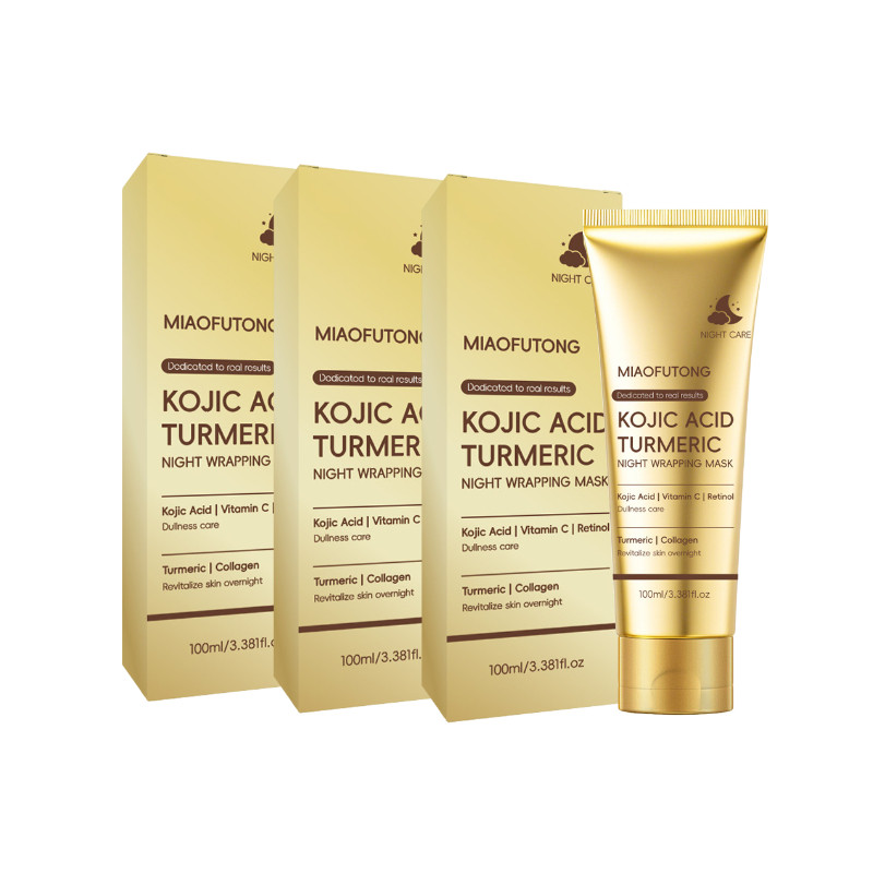 Kojic Turmeric Peel Off Mask Night Wrap Treatment Draw Out Pore Impurries Exfoliate Dead Skin Even O