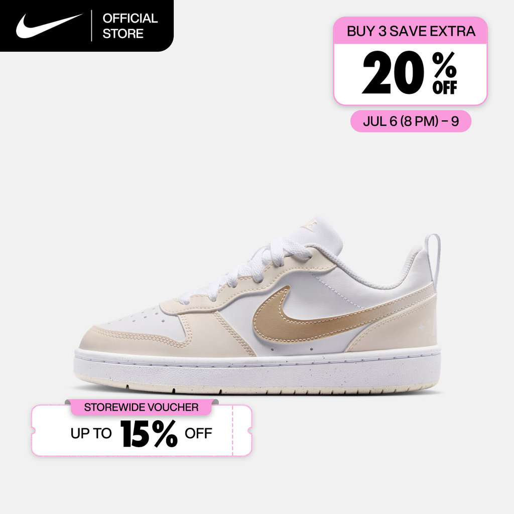 Nike Older Kids' Court Borough Low Shoes - White [IR5462-100]