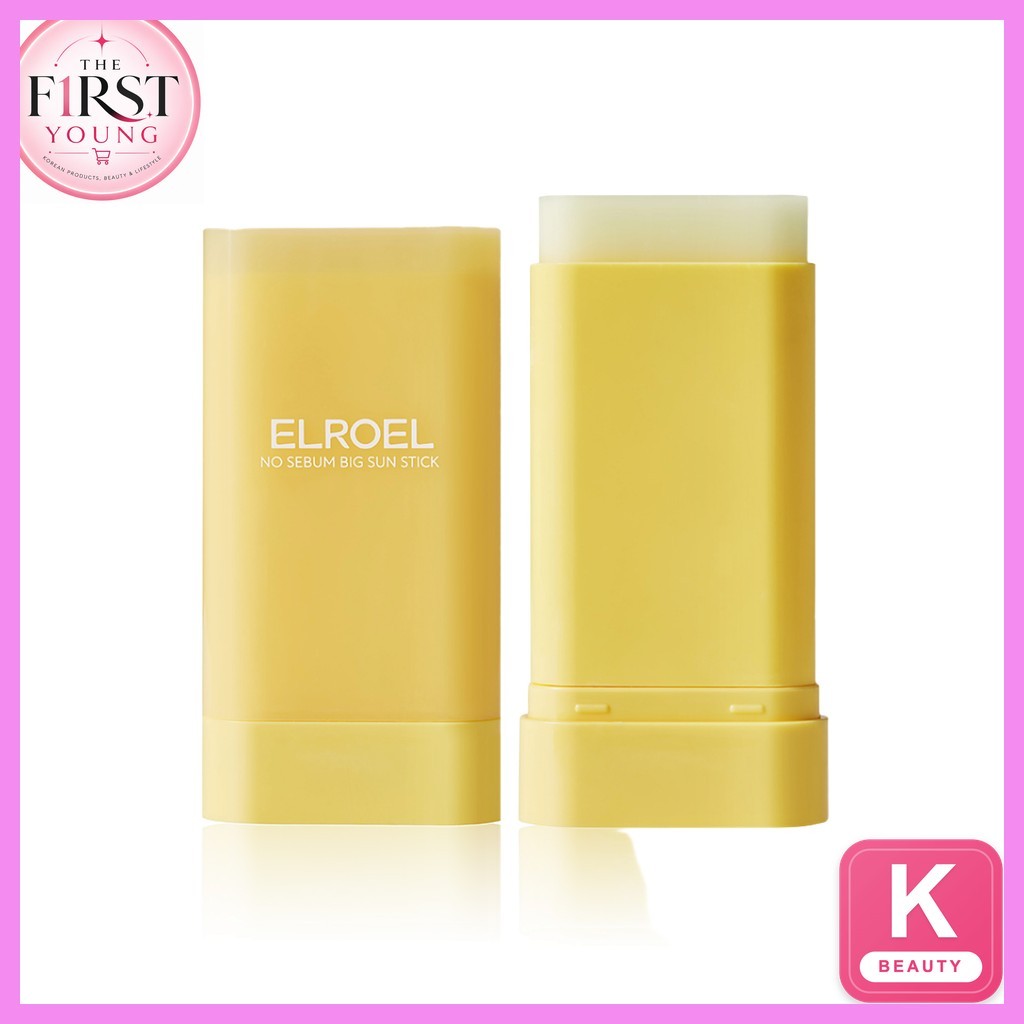 [elroel] No Sebum Big Sun Stick, 1 ชิ้น / ครีมกันแดดเกาหลี / ควบคุมความมัน / ของแท้ 100% โดย FIRST Y