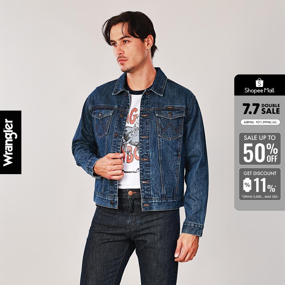 WRANGLER เสื้อแจ็กเก็ตผู้ชาย คอลเลคชั่น Wrangler Legends รุ่น WR S226MJKTN13 สียีนส์กลาง
