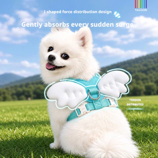 Angel Wings สายรัดหน้าอก Universal สําหรับแมวสุนัขปรับ Traction Harness ขนาดเล็กขนาดกลางสัตว์เลี้ยง Outing Anti-Break-Out สุนัข Wal