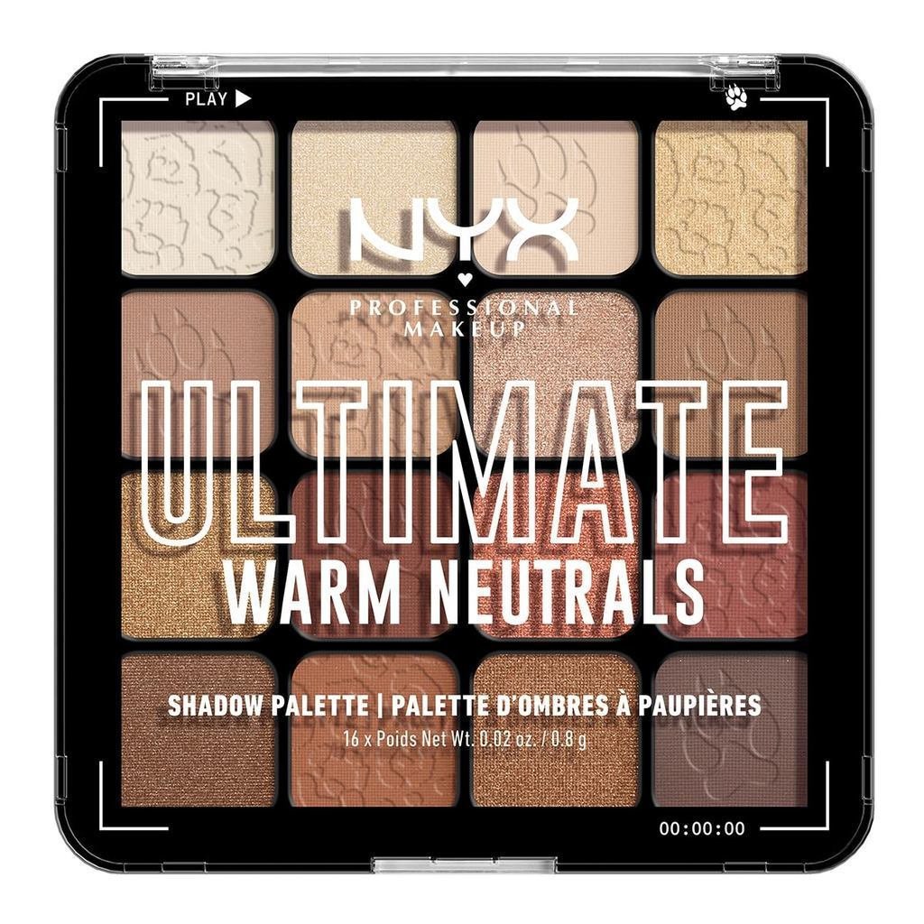 NYX Professional Makeup Ultimate Eyeshadow Palette, Eyeshadow Palette-Warm Color Neutral Color LYPI 