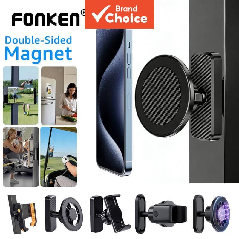 ที่จับโทรศัพท์แม่เหล็ก Fonken ปรับองศาได้ 360° สําหรับติดรถเข็นกอล์ฟ ฟิตเนส หรือออกกําลังกาย