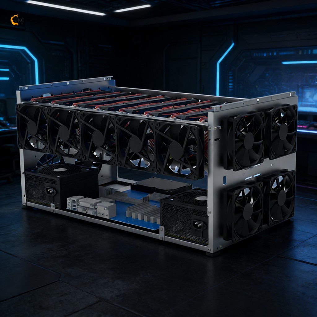 AI Multi-GPU Server Rack 6/8/10 GPU การกําหนดค่าแหล่งจ่ายไฟคู่เปิดกรอบออกแบบสําหรับคอมพิวเตอร์ประสิท