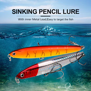 เหยื่อแข็ง Pencil 14-24g เหยื่อปลอม เบ็ดคู่ ทนสนิม เดินน้ำสวย แอคชั่นดี ตีไกล ตกปลากะพง ชะโด