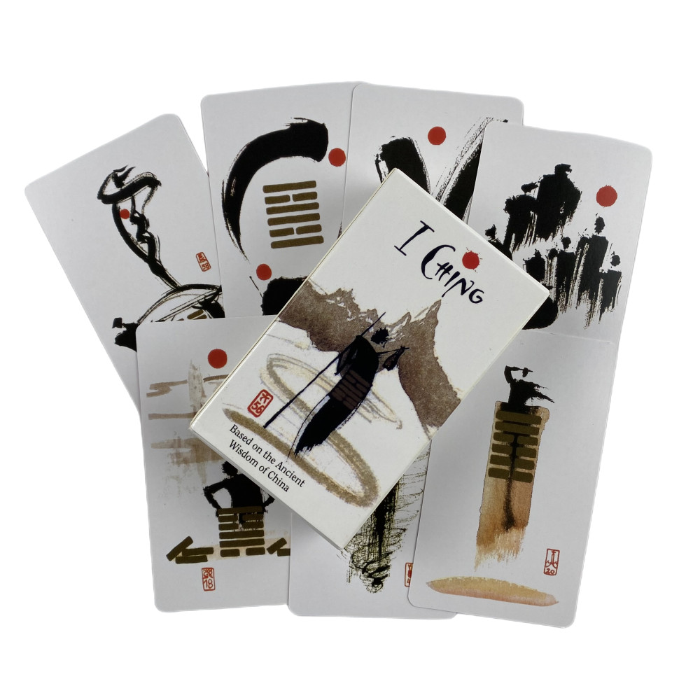 I Chingไพ่ทาโรต์ภูมิปัญญาของ 64 Oracle English Visions Divination Edition Deck Borad เล่นเกม