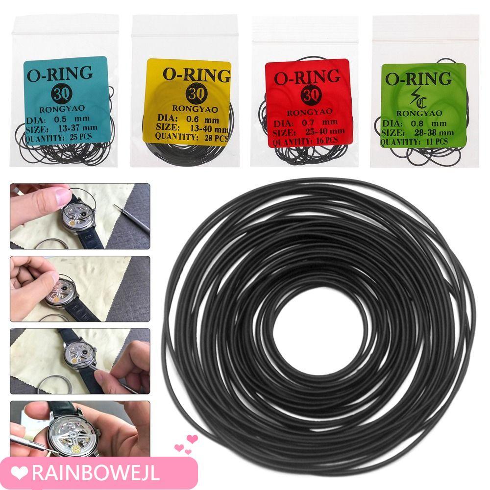 RAINBOWEJL 1 แพ็คยาง O-Ring, ยาง 0.5/0.6/0.7/0.8 มม.นาฬิกาปะเก็น,กันน้ําซ่อมเครื่องมือ O-Ring ปะเก็น