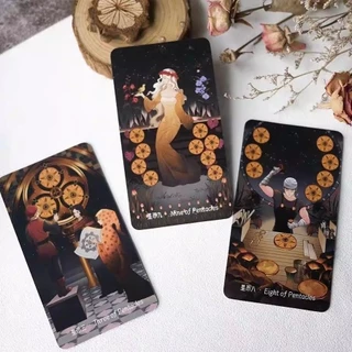 ดาวส่องสว่าง Night Oracle การ์ด 78 ไพ่ทาโรต์ Divination Edition FortuneTelling Deck Borad เล่นเกม Tarot Deck