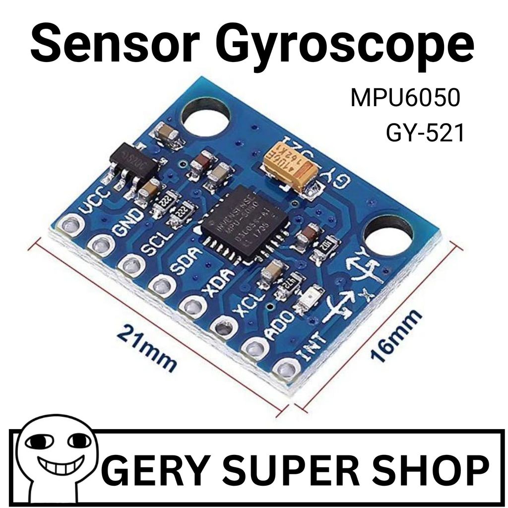 MPU6050 Gyroscope Sensor Accelerometer 3 AXIS Gyro GY-521