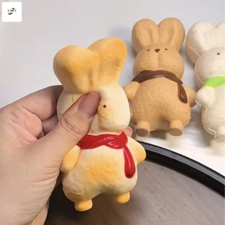 ของเล่นสกุชชี่เด้งช้ากระต่ายน่ารัก - ตุ๊กตาบีบอัด ปู่ แบบนุ่มสําหรับเด็ก