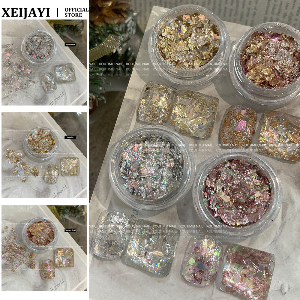Nail Art Dreamy Ice Crystal High Gloss Opal Brocade Powder เครื่องประดับสไตล์ญี่ปุ่น Flake เลื่อม Ch