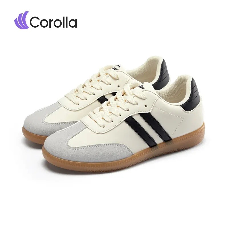 35-44 ไซส์COROLLA Unisex อินเทรนด์ Retro School รองเท้ายางลื่นน้ําหนักเบาสบายๆทุกวันรองเท้าผ้าใบ