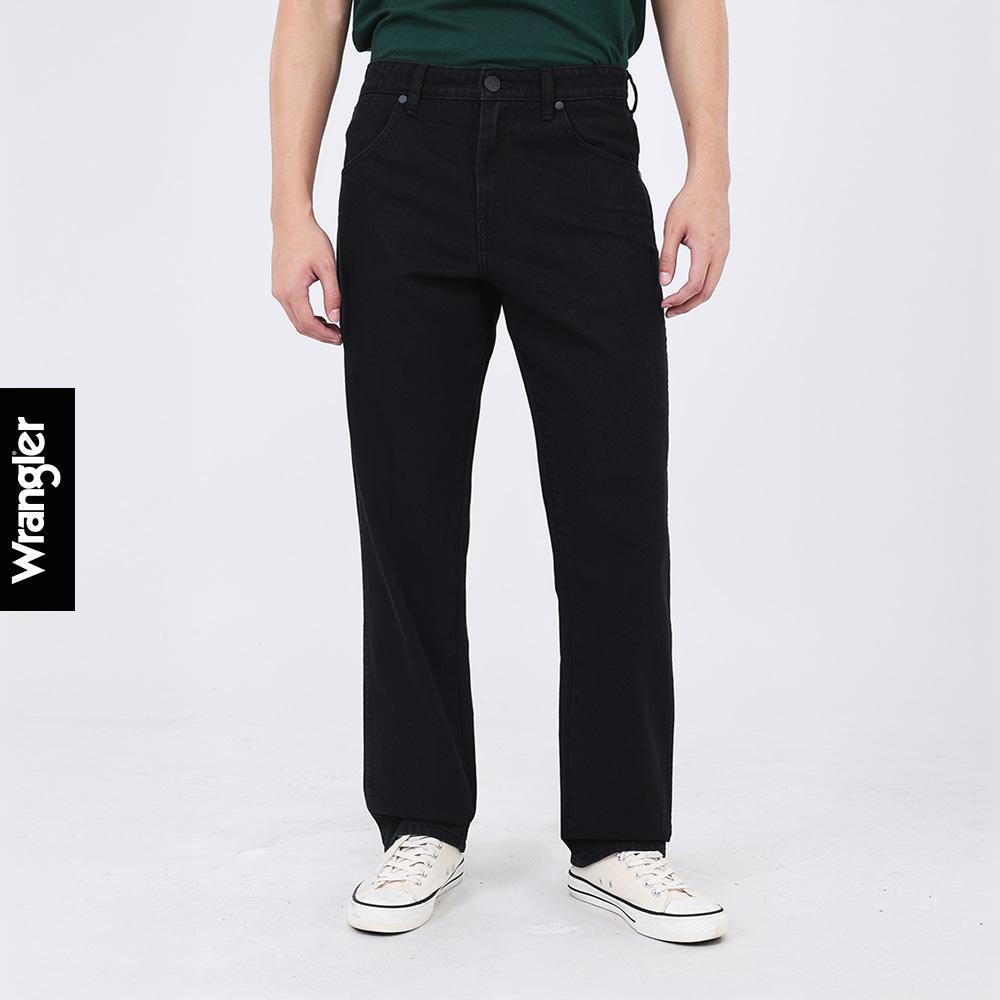 WRANGLER กางเกงยีนส์ผู้ชาย เอวกลาง ทรงตรง รุ่น WR S326MMWZF04 สีดำ