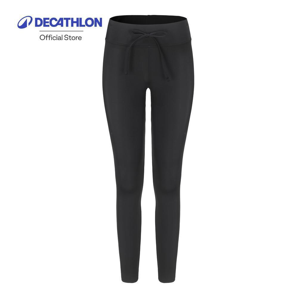 Decathlon W UVleg100L Ss23 Legging Navy กางเกงเลกกิ้งว่ายน้ำผู้หญิงขายาวป้องกันรังสียูวี - Black