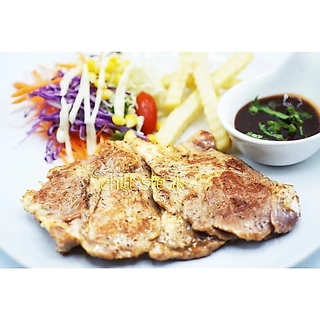 สันคอสเต็กหมู น้ำหนัก 230-250 กรัม/ชิ้น