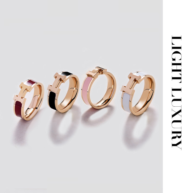 H แหวน Classy All-Match หญิง Index Finger Light หรูหราสูง