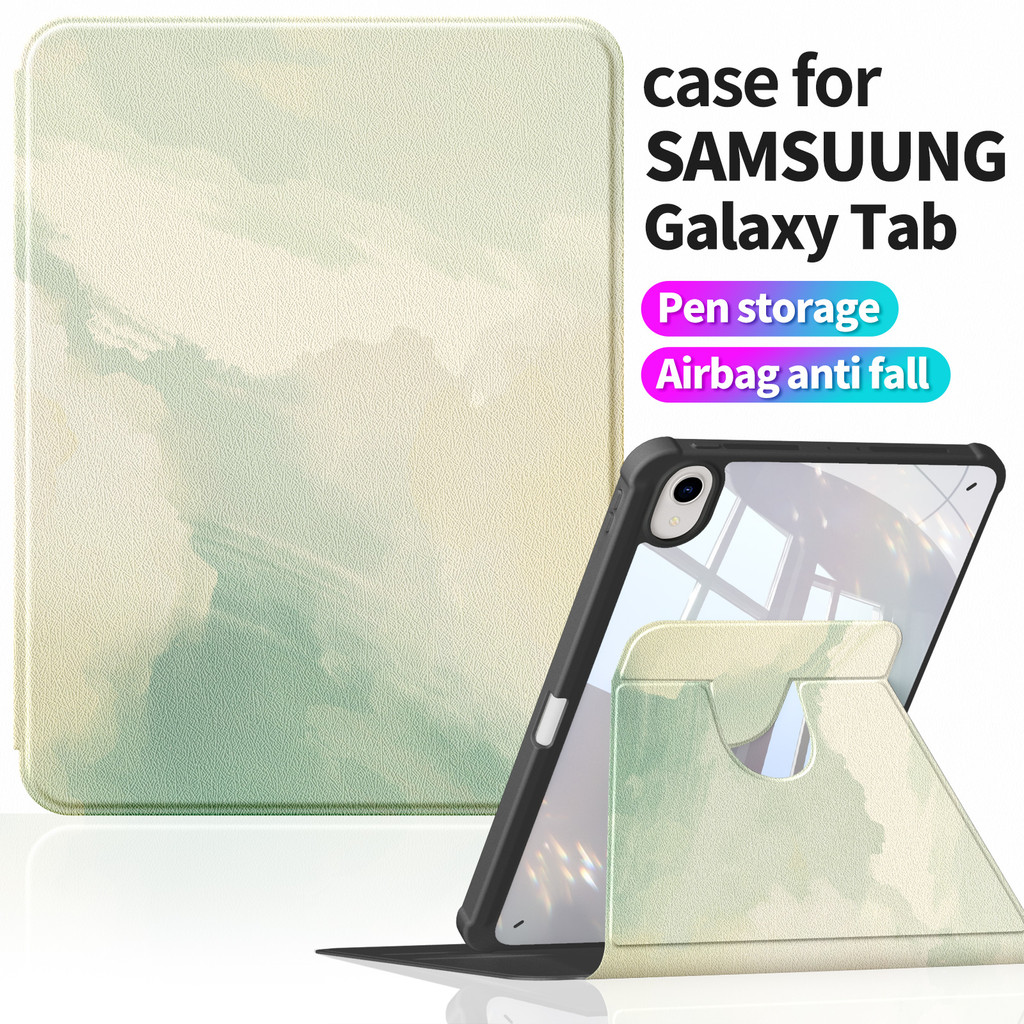 สําหรับเคส Samsung Tab A9+ 11 | หนังพิมพ์ลายสุนทรียศาสตร์เกาหลีให้ความรู้สึก | ทนสิ่งสกปรกและกันกระแ