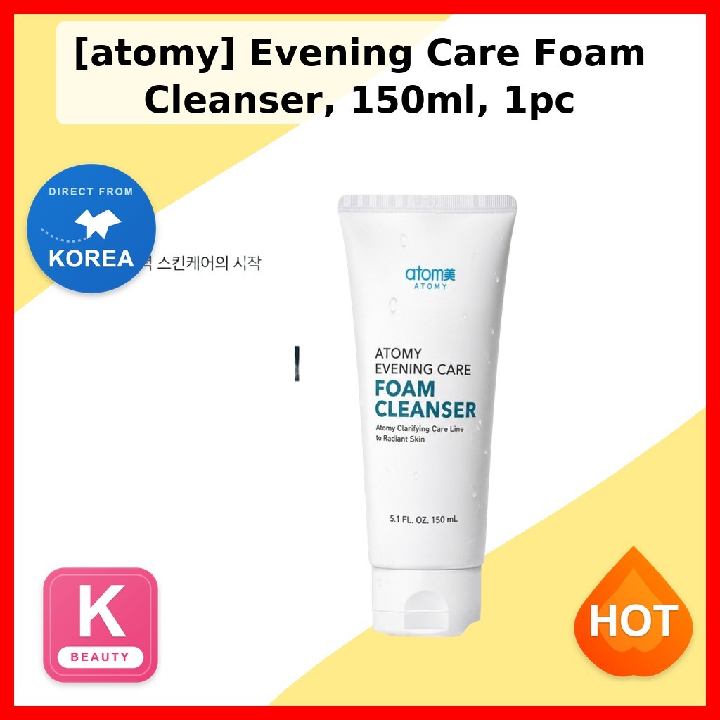 [atomy] Evening Care Foam Cleanser, 150ml, 1pc / Korean Foam Cleanser / Gentle Cleansing / ของแท้ 10