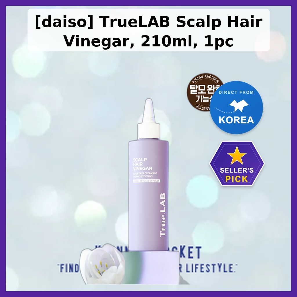 [daiso] TrueLAB Scalp Hair Vinegar, 210ml, 1 ชิ้น / น้ําส้มสายชูผมเกาหลี / Scalp Clarifying Treatmen