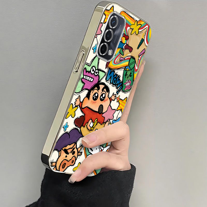 เคสoppoa18 เคสoppo a18 Graffiti Shin-Chan oppoa93 เคสโทรศัพท์สไตล์ใหม่ a96 ผู้ชายผู้หญิง a97 5g รวมท